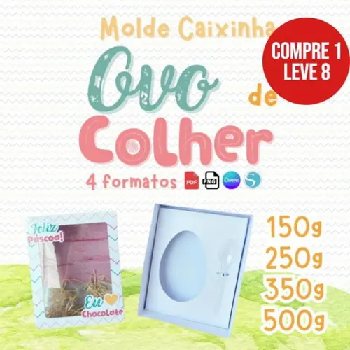 Arquivo Digital Molde Ovo de Colher
