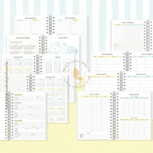 Arquivo Digital Miolo de Agenda Escolar Não Datada A5