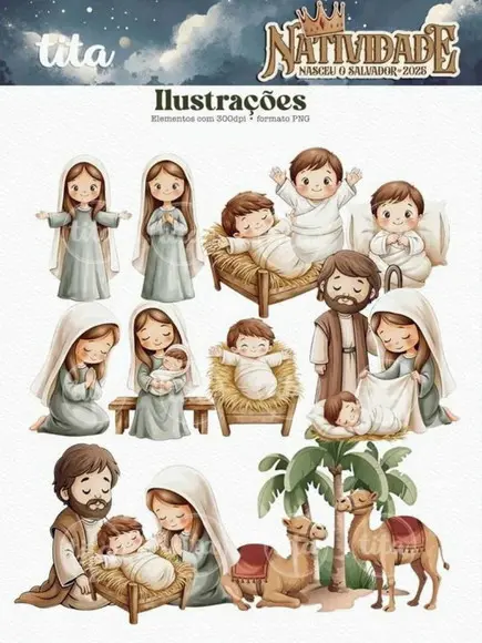 Arquivo Digital Natividade 2025 Combo Ilustrações