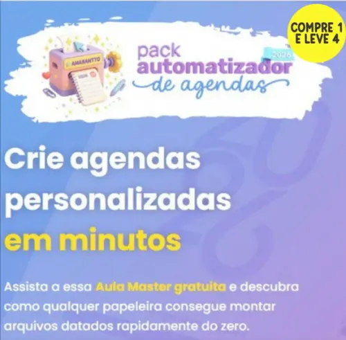 Arquivo Digital Pack Automatizador de Agendas 2026