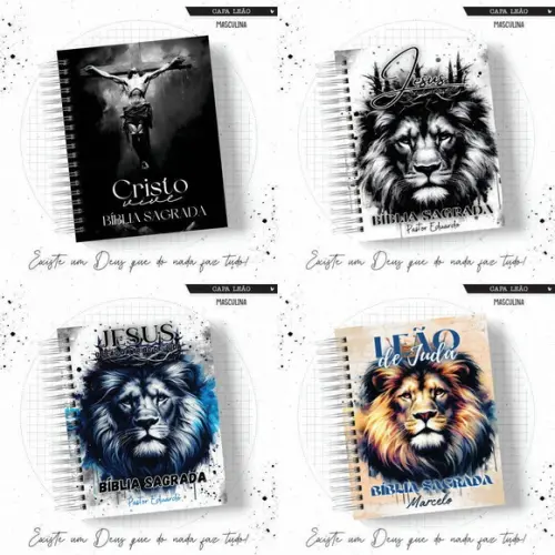 Arquivo Digital Pack Encadernação Capas Bíblia Leão
