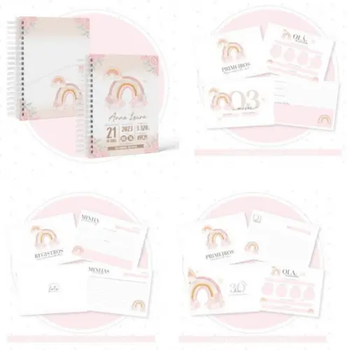 Arquivo Digital Pack Maternidade Arco Iris Menina 10