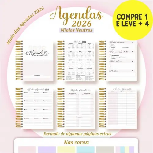 Arquivo Digital Pack Miolos Neutros Agendas 2026