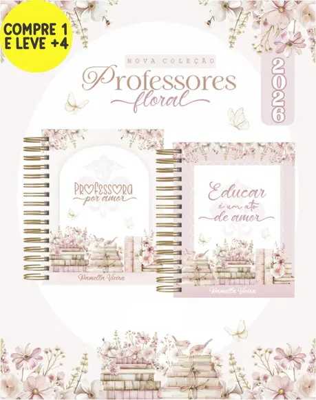Arquivo Digital Pack Professores Floral Clean 2025