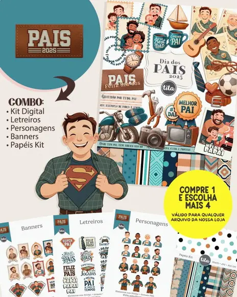Arquivo Digital Pais 2025 Combo Ilustrações