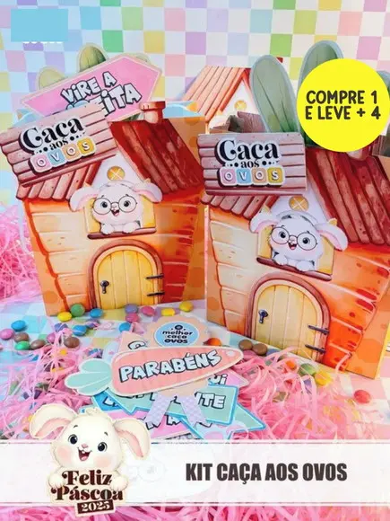 Arquivo Digital Páscoa 2025 Kit Caça aos Ovos