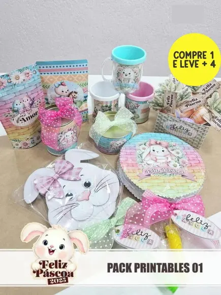 Arquivo Digital Páscoa 2025 Pack Printables 01