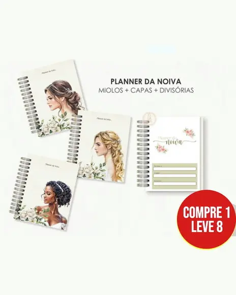 Arquivo Digital Planner da Noiva 12 Meses