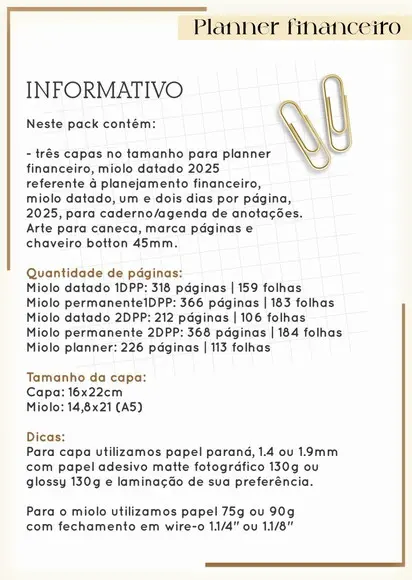 Arquivo Digital Planner Financeiro 2025