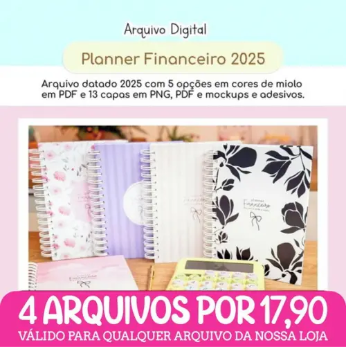 Arquivo Digital Planner Financeiro Neutro 2025