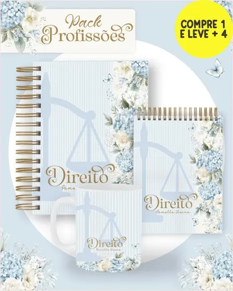 Arquivo Digital Profissões Floral Azul 2026