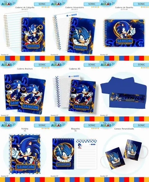 Arquivo Digital Sonic Kit Escolar 2026