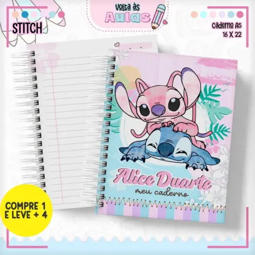 Arquivo Digital Stitch Menina Kit Escolar 2026