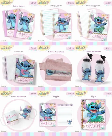 Arquivo Digital Stitch Kit Escolar 2026
