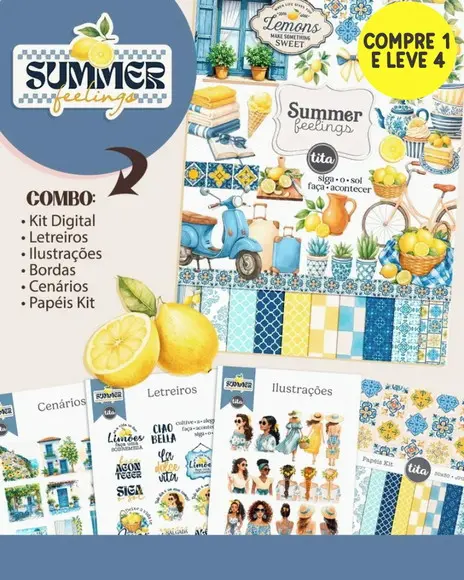Arquivo Digital Summer Feelings Combo Ilustrações