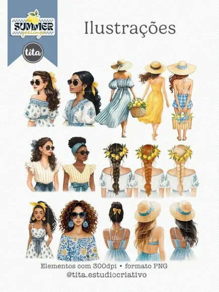 Arquivo Digital Summer Feelings Combo Ilustrações