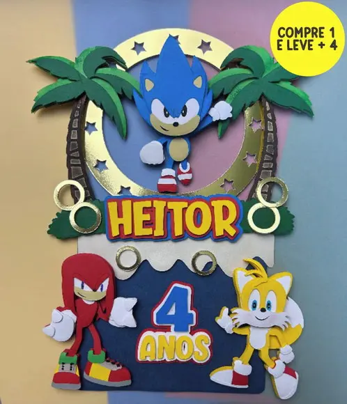 Arquivo Digital Topo de Bolo Sonic 18