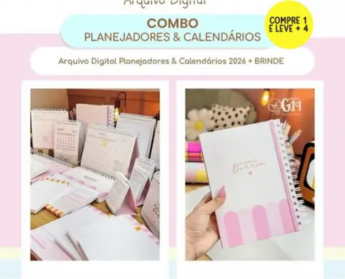 Coleção Digital Planejadores e Calendários 2026