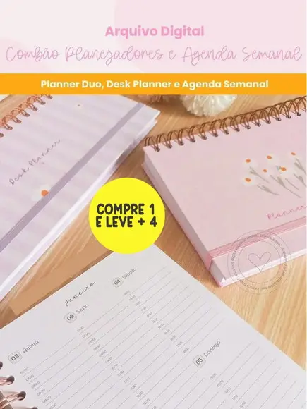 Combão Planejadores e Agenda Semanal