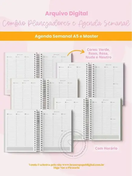 Combão Planejadores e Agenda Semanal