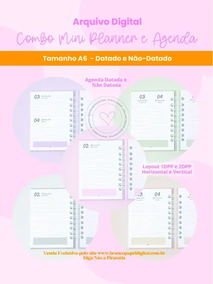 Combo Digital Agenda e Planner 2025