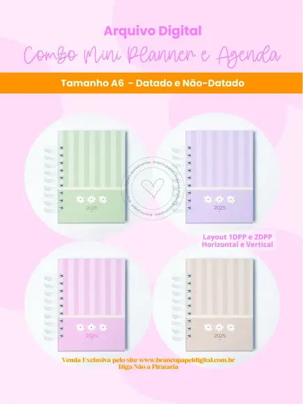 Combo Digital Agenda e Planner 2025
