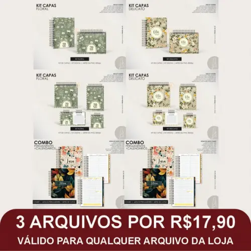 Combo Digital Agenda, Calendários e Capas 2025 e Permanente