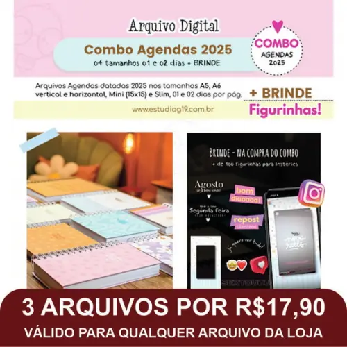 Combo Digital Agendas Fofas 2025