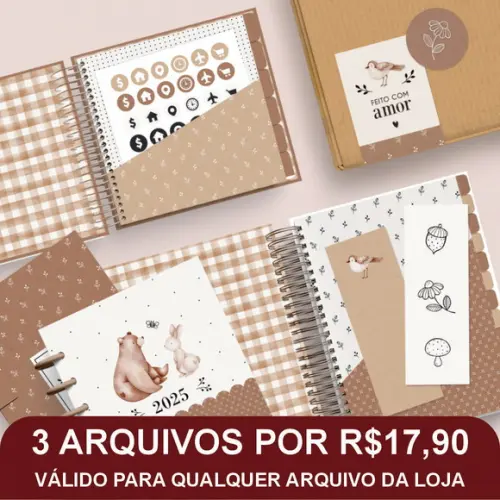 Combo Digital Bosque Minimalista 2025