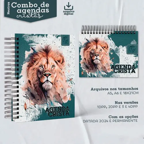 Combo Digital Coleção Agendas Neutras Cristã 2024