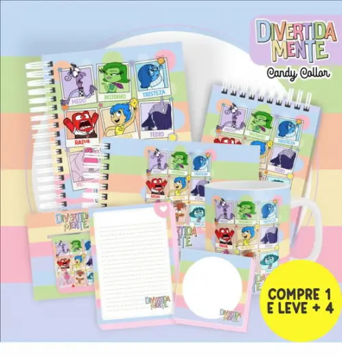Combo Digital Divertidamente Candy Capas e Miolos 2025