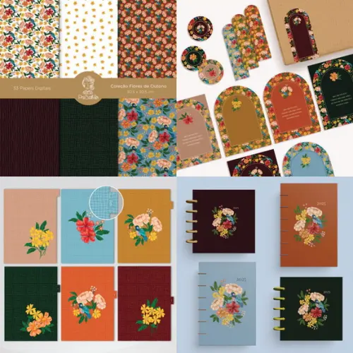 Combo Digital Flores de Outono 2025