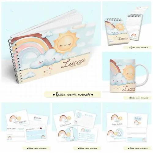 Combo Digital Maternidade Chuva de Benção Menino 03