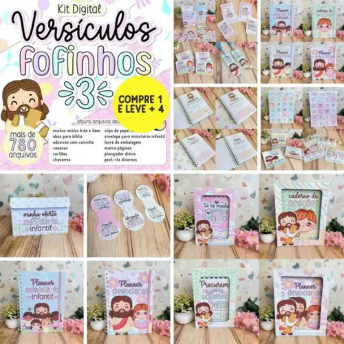 Combo Digital Versículos Fofinhos 3