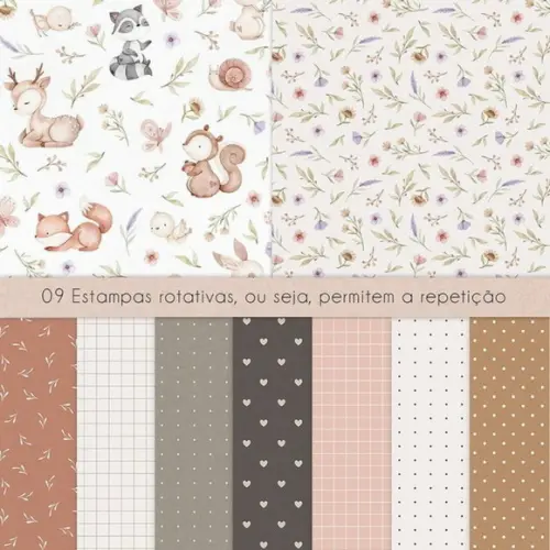 Kit Digital Bosque Encantado Aquarela