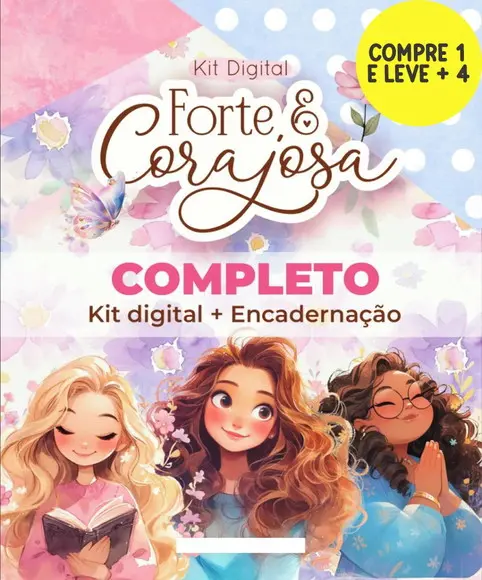 Kit Digital Forte & Corajosa Mimos e Encadernação