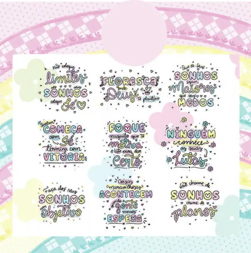 Kit Digital Sonhos - Capas, Artes Canecas, Frases Colors...