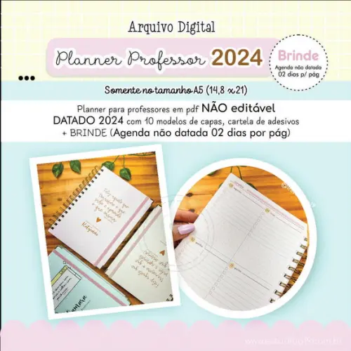 Planner Professor + Agenda 02 Dias