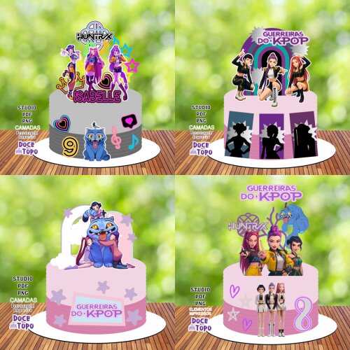 Arquivo Digital Topo de Bolo Guerreiras do K-pop 12