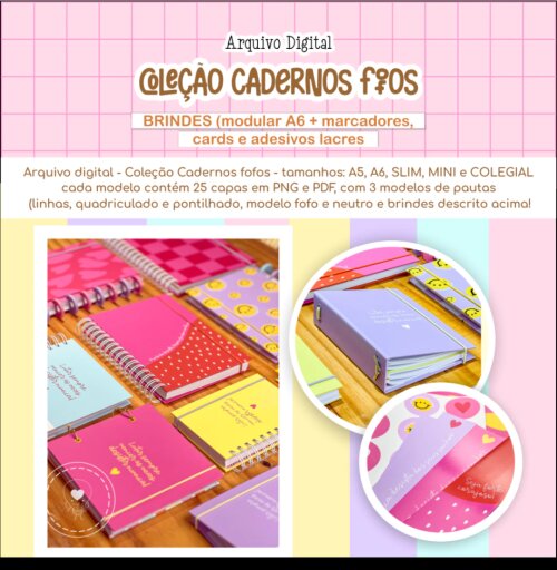 Arquivo digital Combo Cadernos Fofos 23