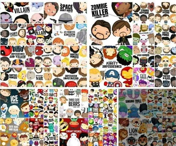 Kit Digital Heróis Cute