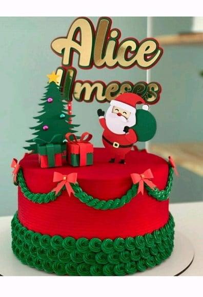 Topo de Bolo Noel