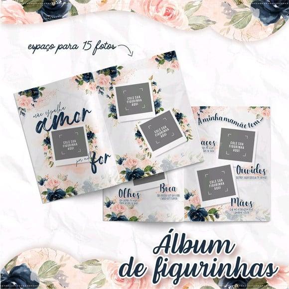 Álbum de Figurinhas Floral