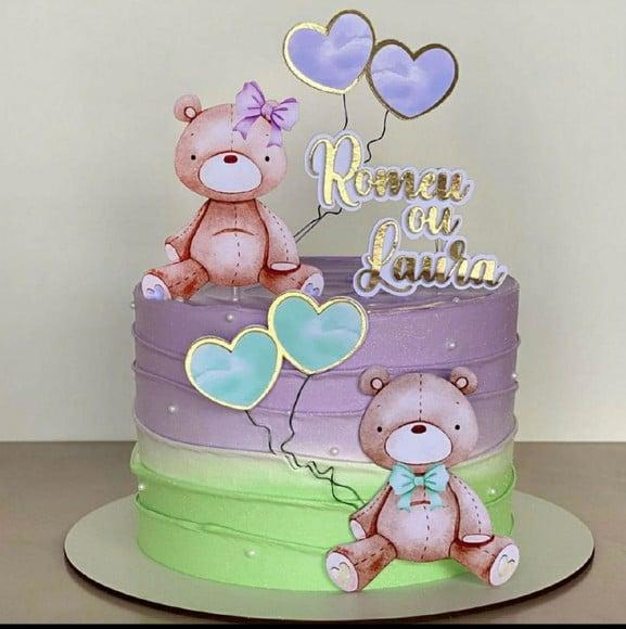 Topo Urso Chá Revelação 24243