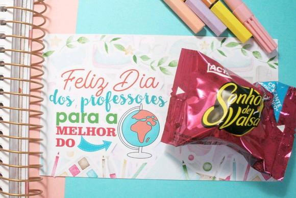Cartão bombom professor