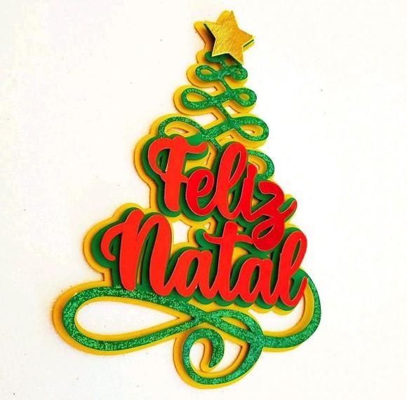 Topo Feliz Natal Árvore Iii (dxf)