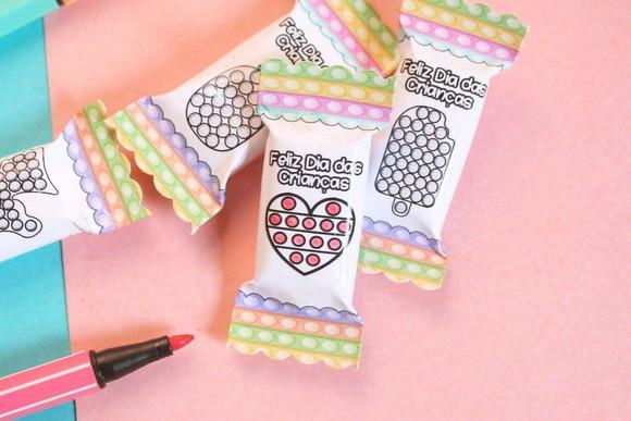 Balinha Pop It para Pintar