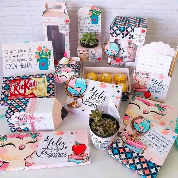 Kit Professores Coruja Rosa