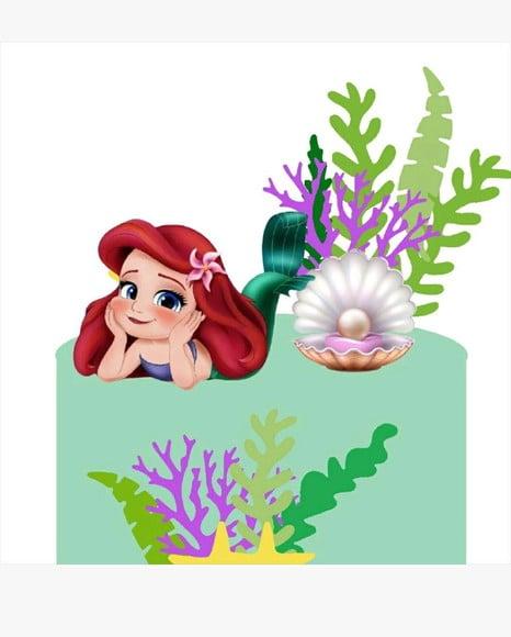 Topo Sereia Ariel Cute 1710