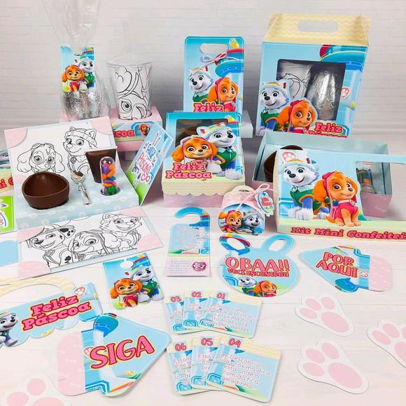 Kit Páscoa Patrulha Canina Rosa